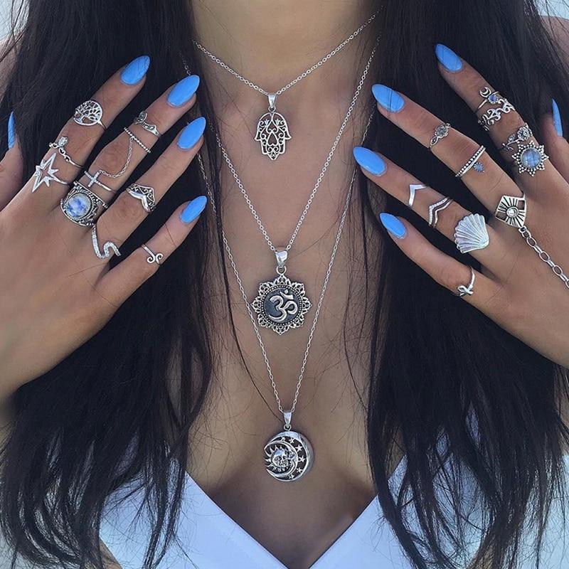Celestial Star & Moon Layered Necklace