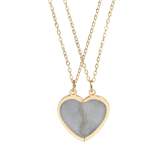 Break Apart Heart Necklace Set