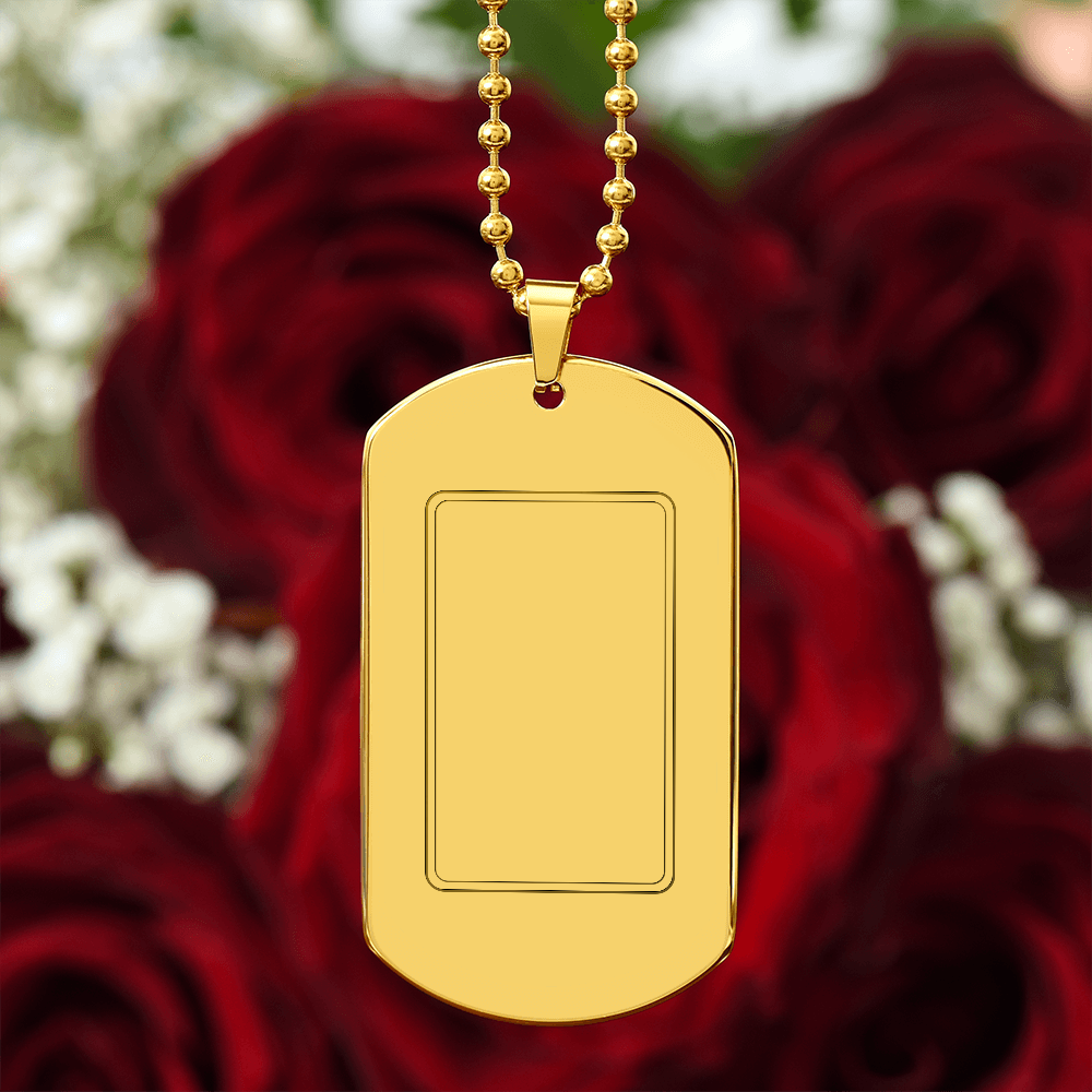 Personalized Engraved Dog Tag Necklace — Custom Name for Him