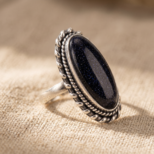 Turquoise Statement Ring — macro stone detail