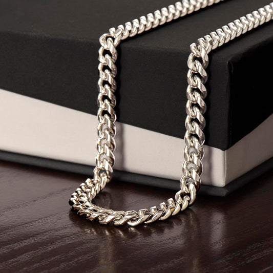 Cuban Link Chain in yellow gold finish, men's chain stacking guide by HussainTraders