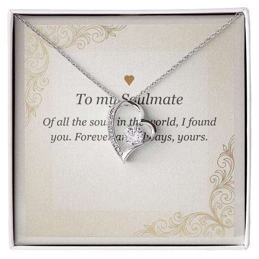 Personalized anniversary jewelry gift, Forever Love Necklace in 18k gold finish by HussainTraders