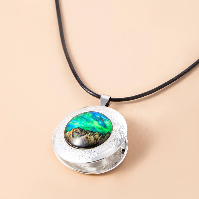 Vintage Glass Photo Locket necklace -- a meaningful personalized jewelry gift from HussainTraders