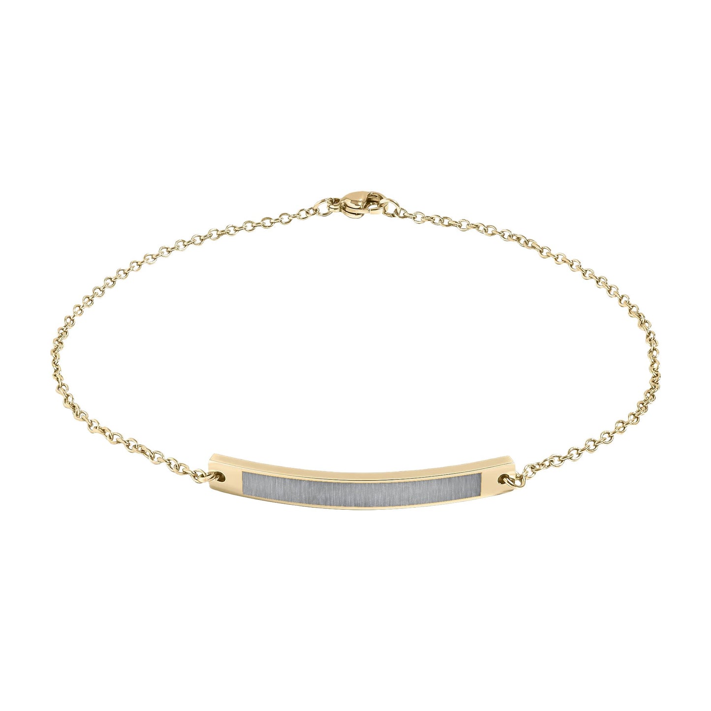 Engraved Curved Bar Anklet