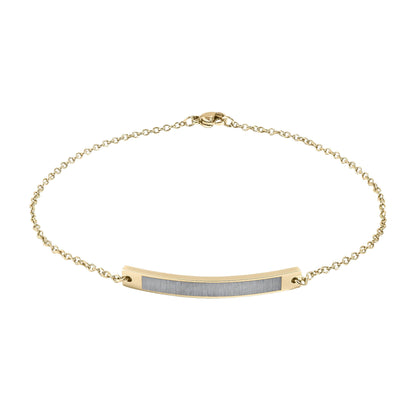 Engraved Curved Bar Anklet