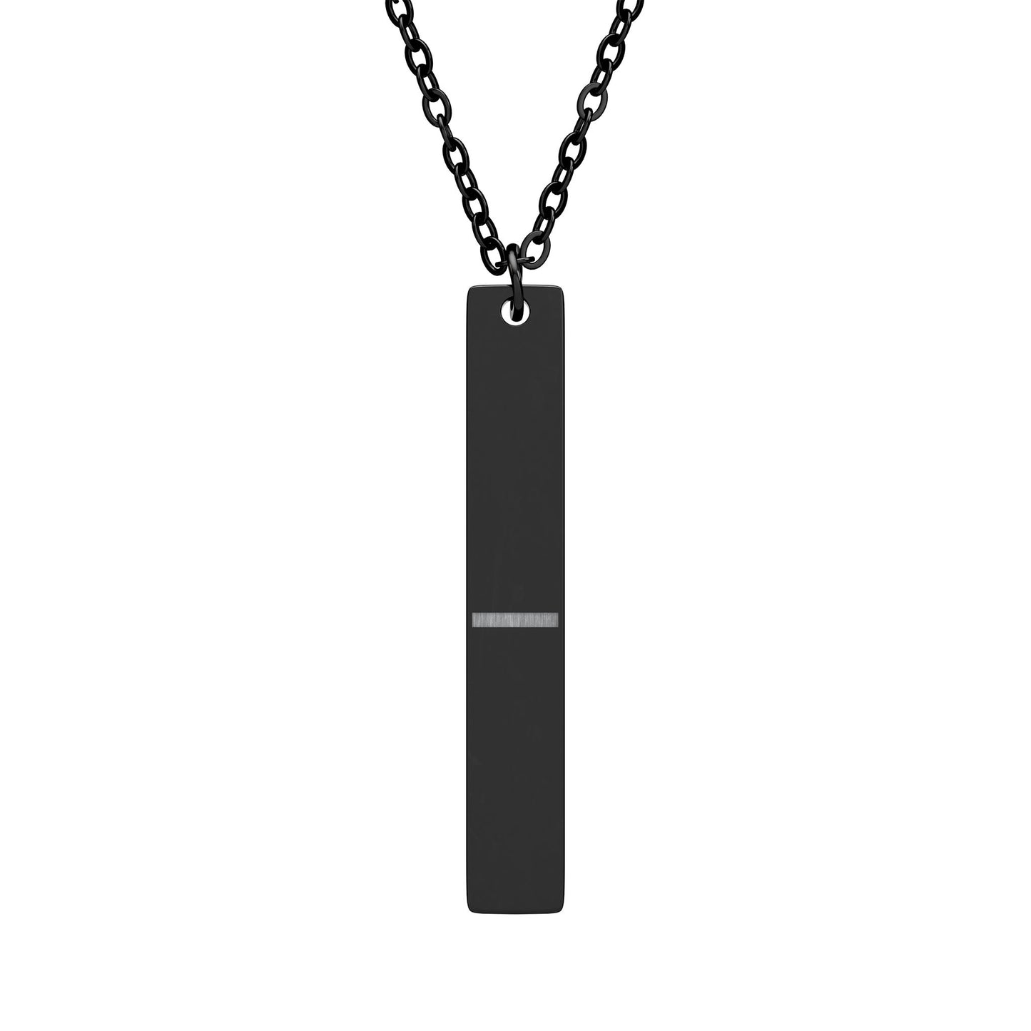 Engraved Vertical Bar Necklace