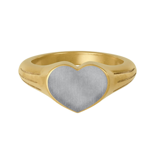 Engraved Heart Signet Ring