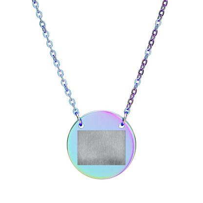 Engraved Circle Necklace