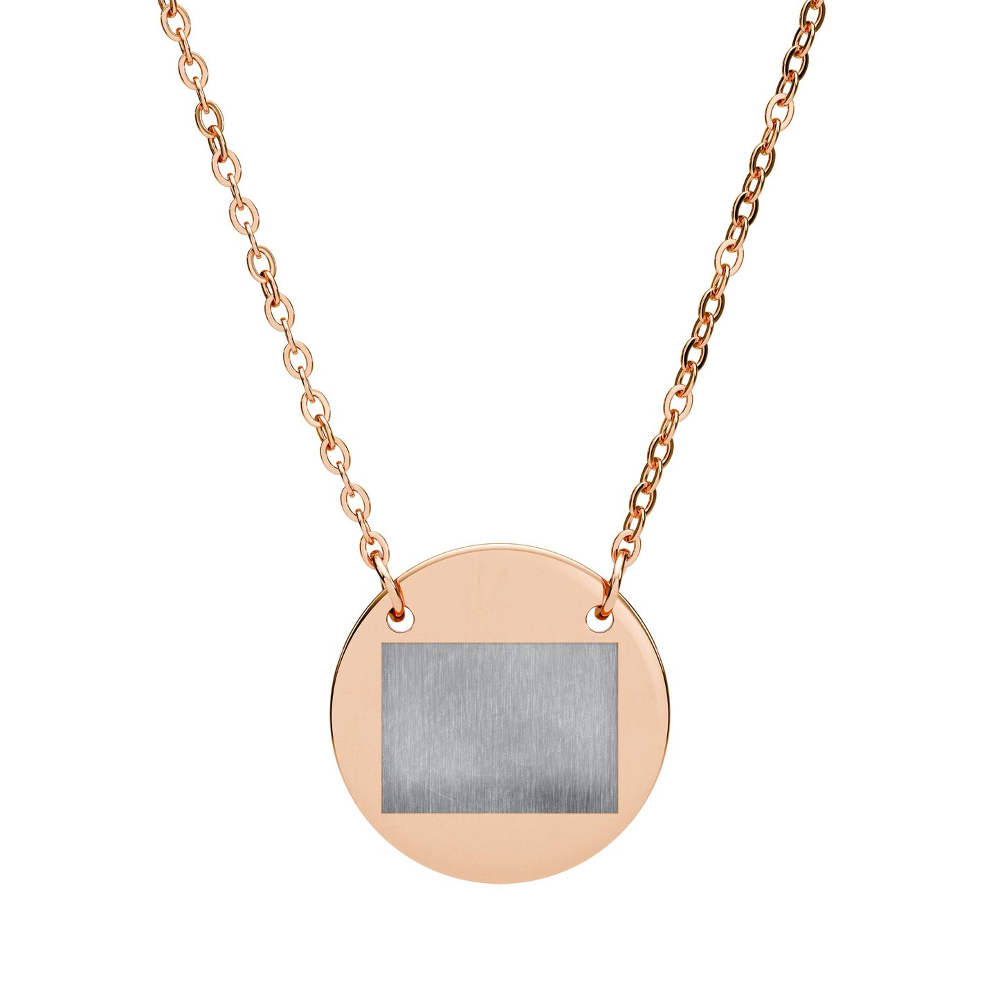 Engraved Circle Necklace