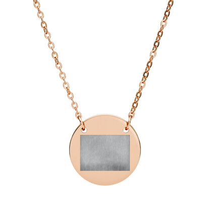 Engraved Circle Necklace