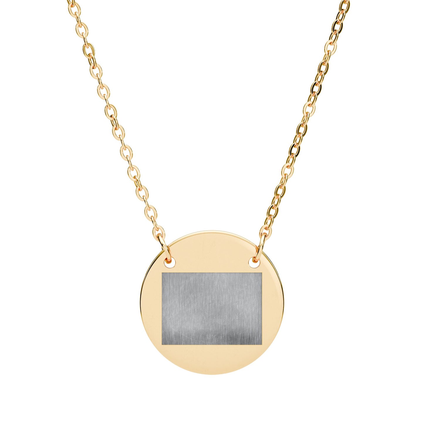 Engraved Circle Necklace