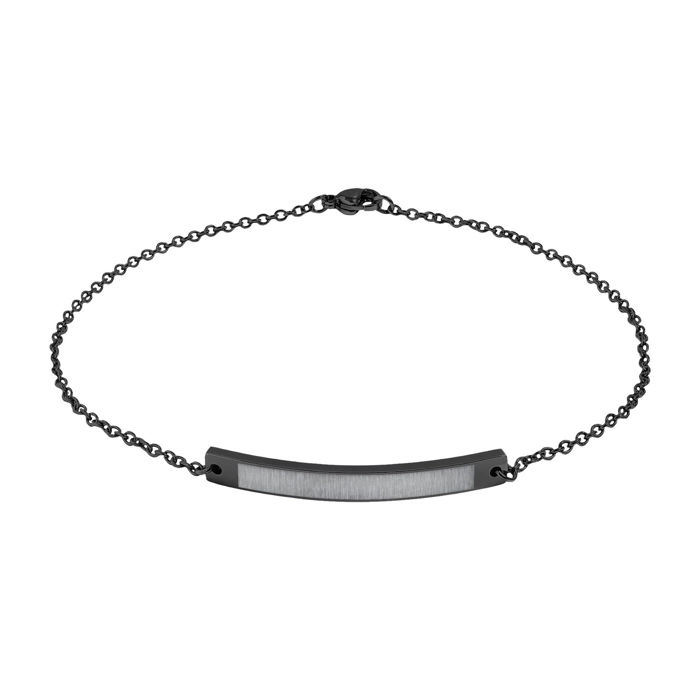 Engraved Curved Bar Anklet