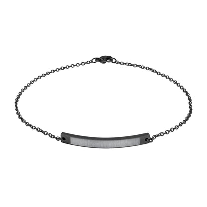 Engraved Curved Bar Anklet