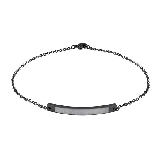 Engraved Curved Bar Anklet