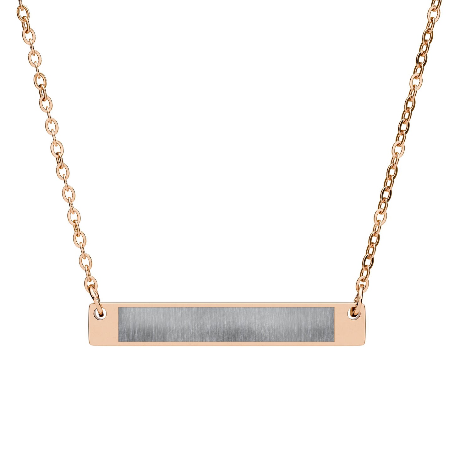 Engraved Horizontal Bar Necklace