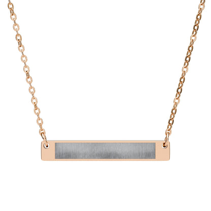 Engraved Horizontal Bar Necklace