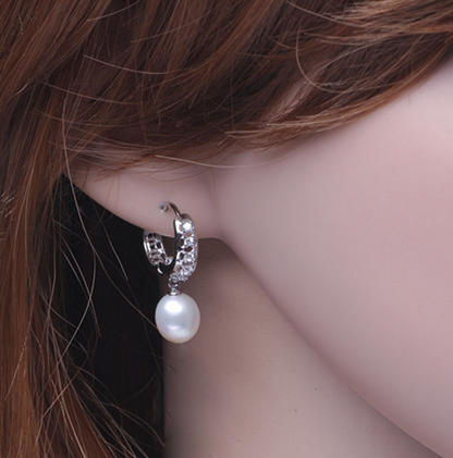 925 Silver Pearl Drop & Stud Earrings