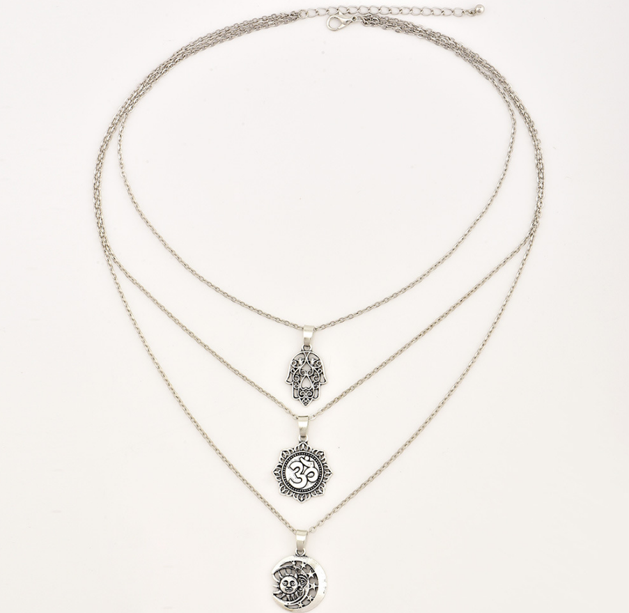Celestial Star & Moon Layered Necklace