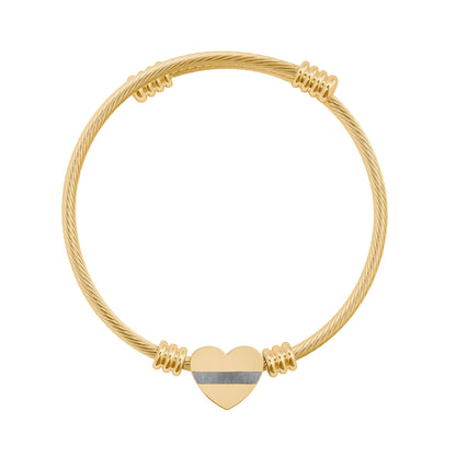 Engraved Heart Cuff Bracelet