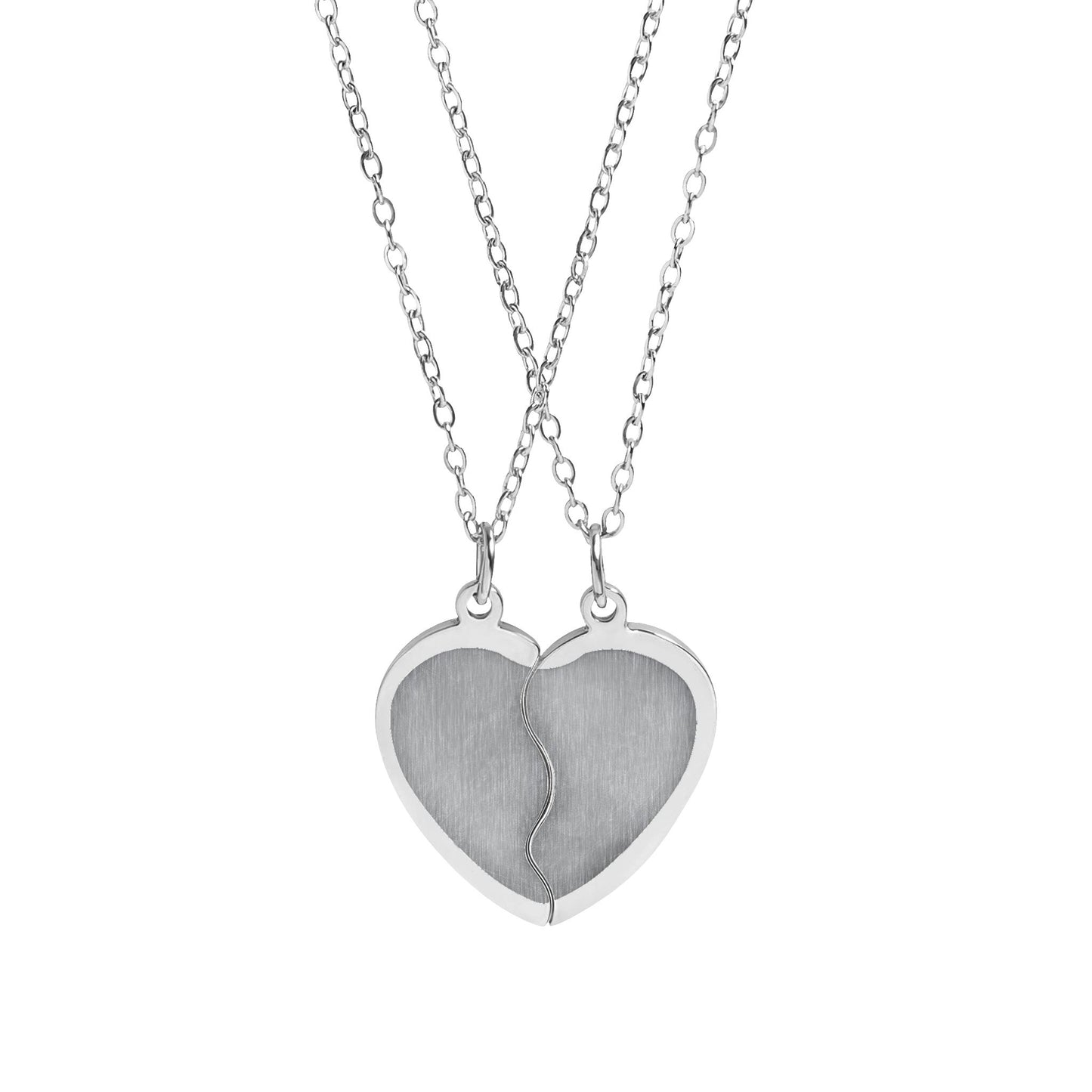 Break Apart Heart Necklace Set