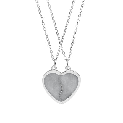 Break Apart Heart Necklace Set