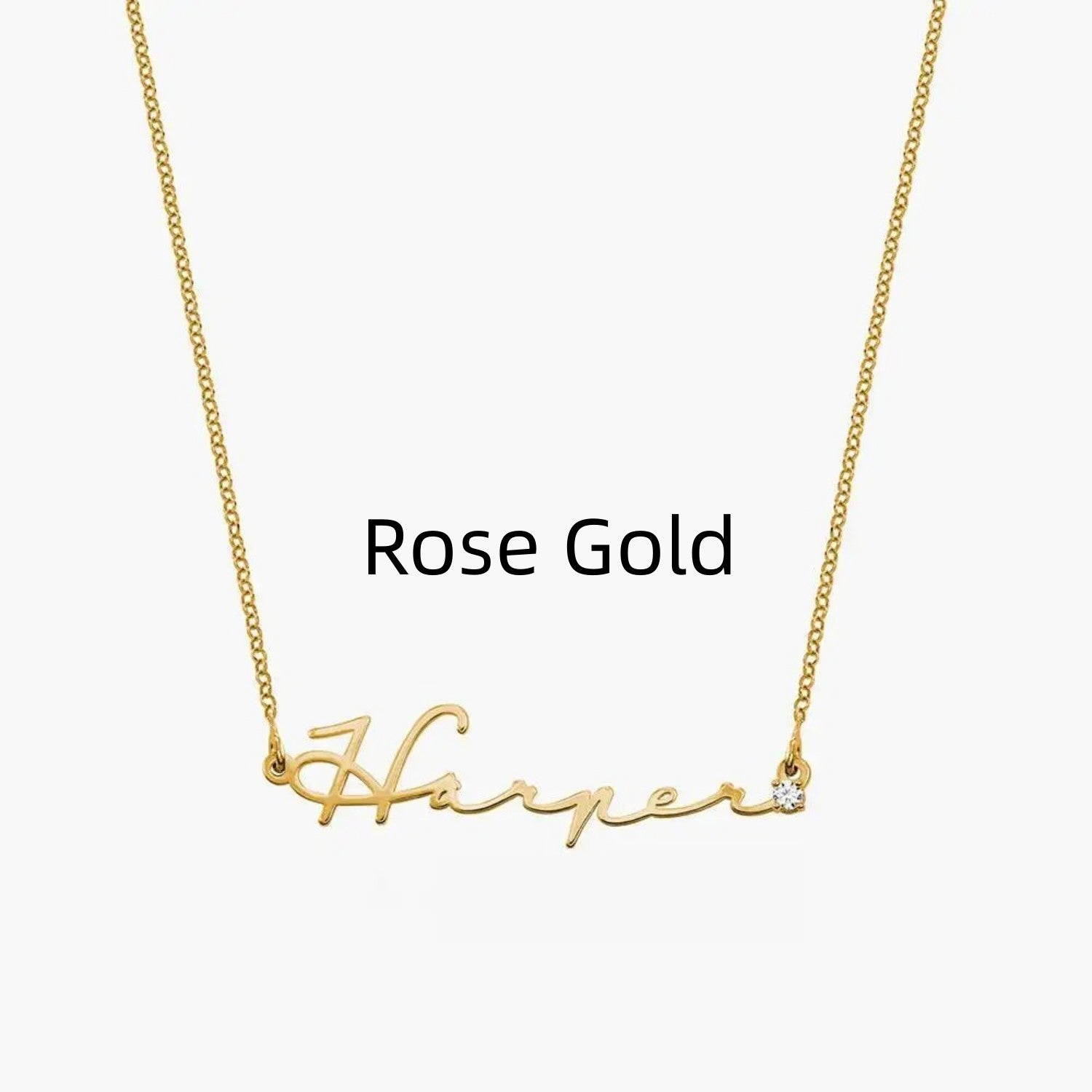 Personalized name necklace detail