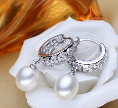 925 Silver Pearl Drop & Stud Earrings