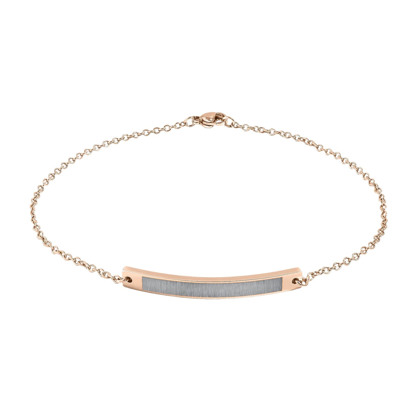 Engraved Curved Bar Anklet