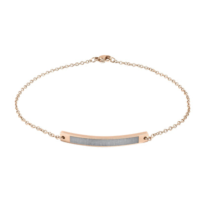 Engraved Curved Bar Anklet