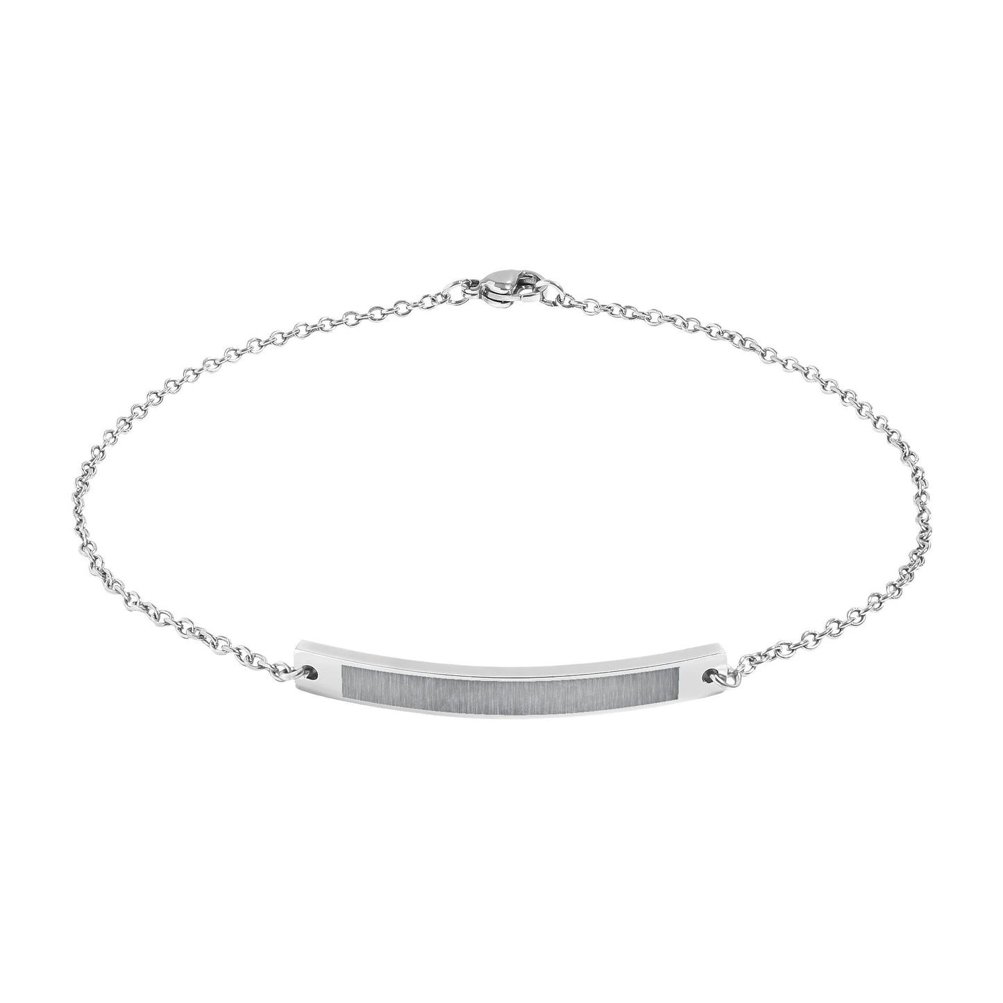 Engraved Curved Bar Anklet
