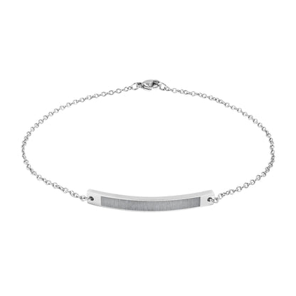 Engraved Curved Bar Anklet