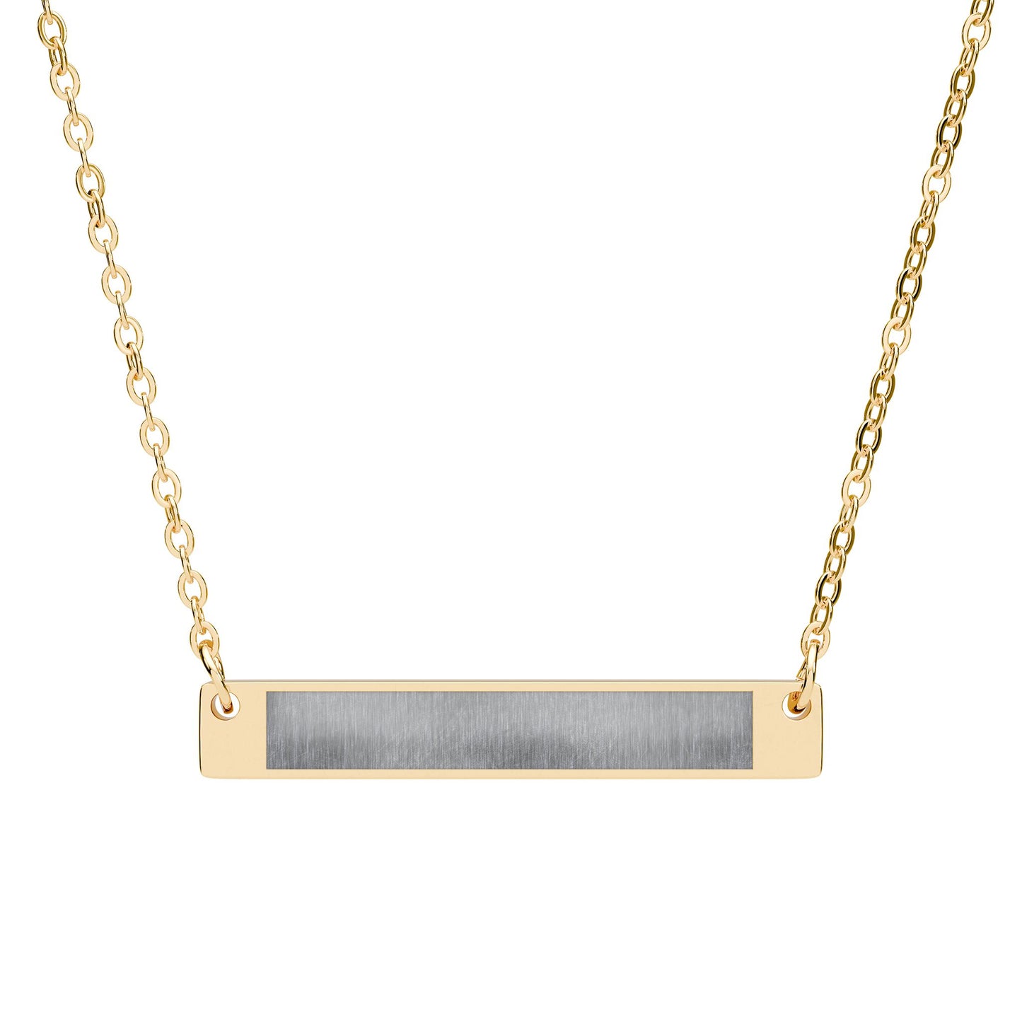 Engraved Horizontal Bar Necklace