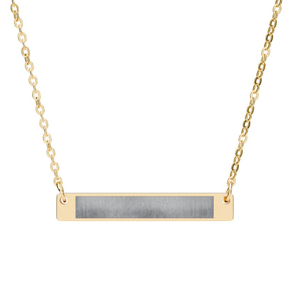 Engraved Horizontal Bar Necklace