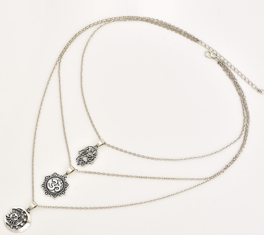 Celestial Star & Moon Layered Necklace