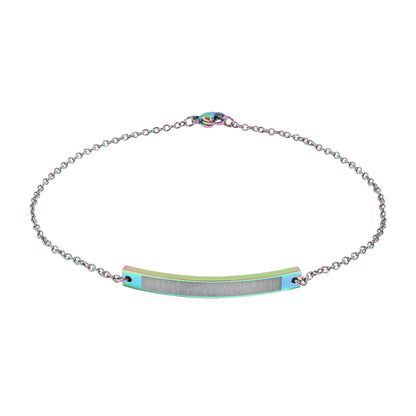Engraved Curved Bar Anklet