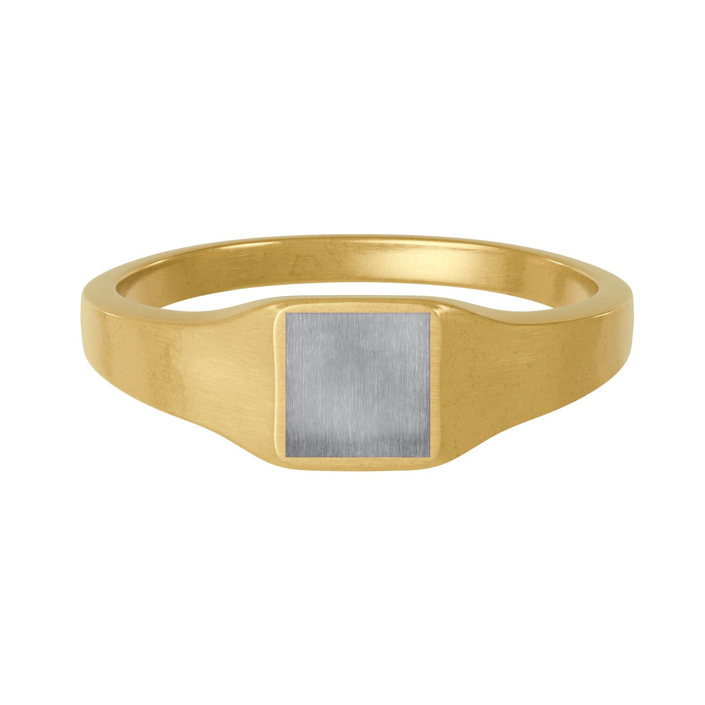 Engraved Square Signet Ring