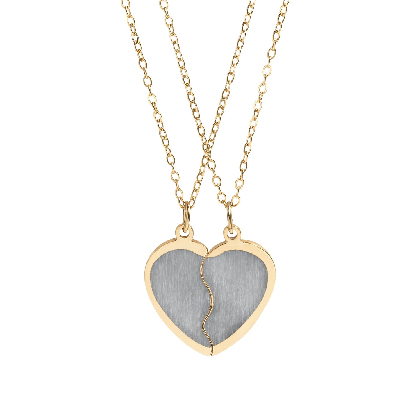 Break Apart Heart Necklace Set