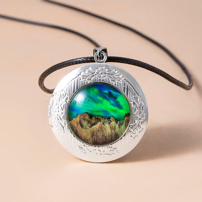 Photo locket worn