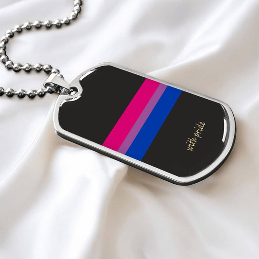 Subtle Bi Pride Dog Tag