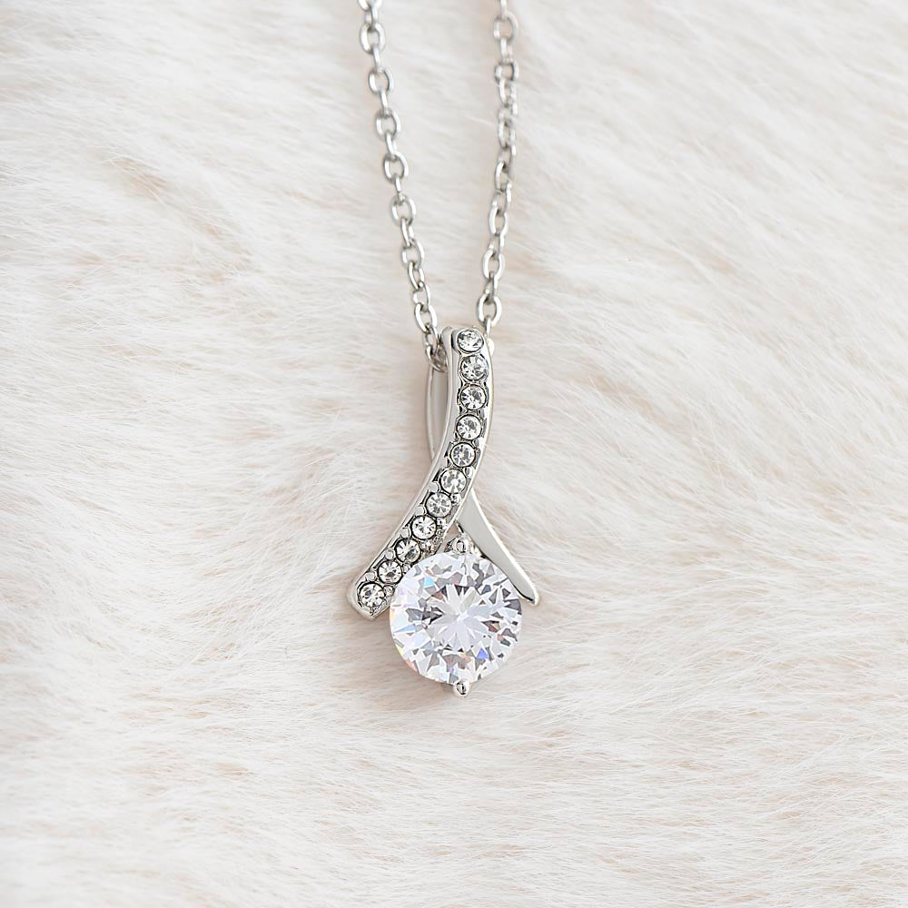 Proud Mom Necklace in polished silver and 18k gold finish on white background, personalized jewelry by HussainTraders
