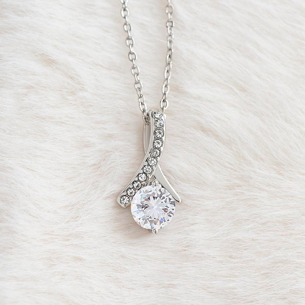 Proud Mom Necklace in polished silver and 18k gold finish on white background, personalized jewelry by HussainTraders