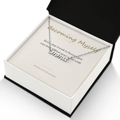 Card and necklace in a gift box | Chosen Name Necklace