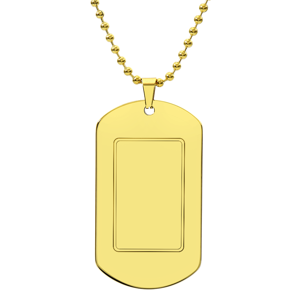 Personalized Engraved Dog Tag Necklace — Custom Name for Him
