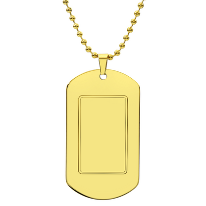 Personalized Engraved Dog Tag Necklace — Custom Name for Him