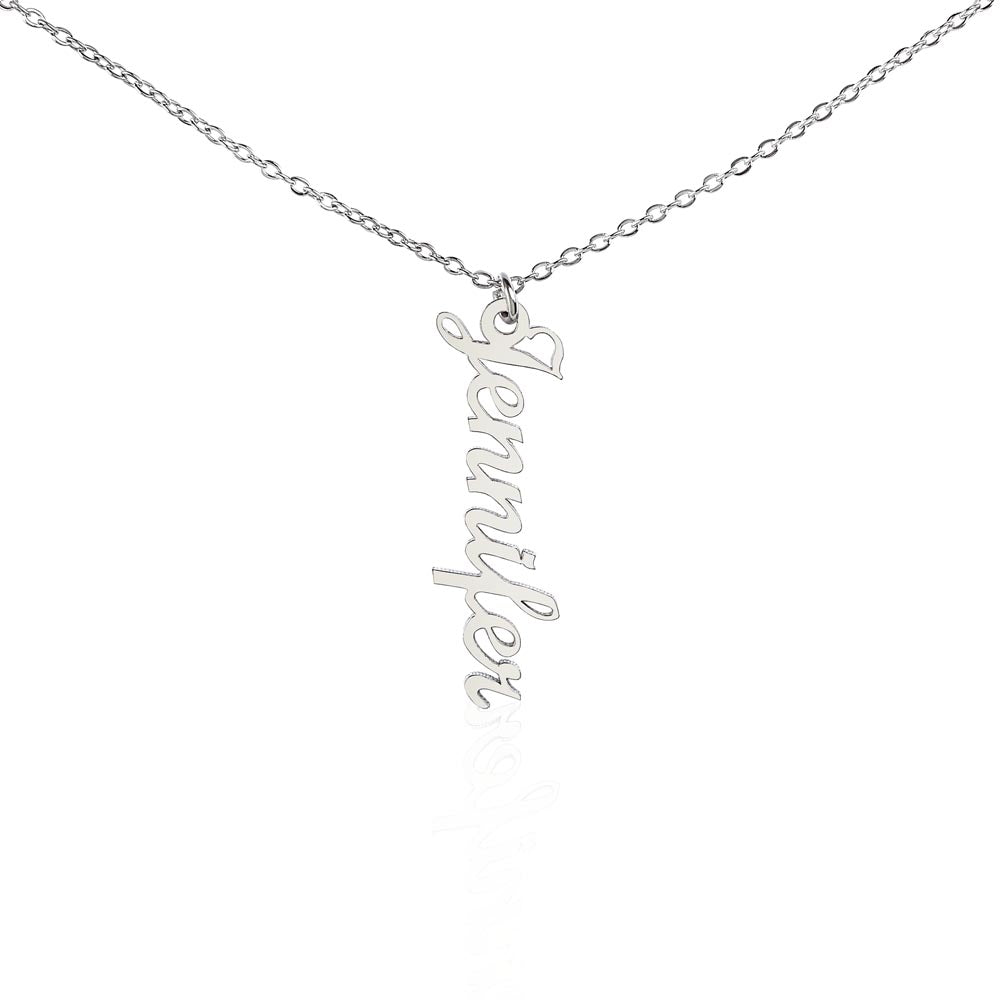 Stacked Vertical Names Necklace