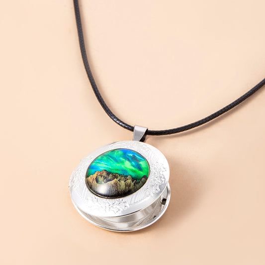 Vintage glass photo locket