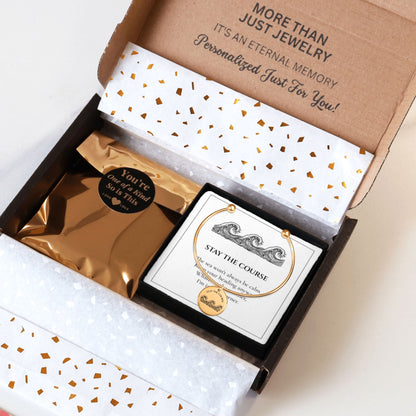 Stay the Course bangle gift packaging with outer box