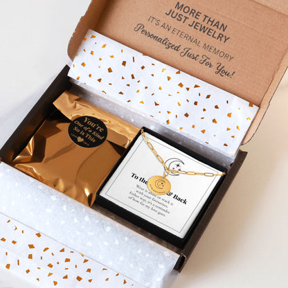 To the Moon and Back necklace gift packaging