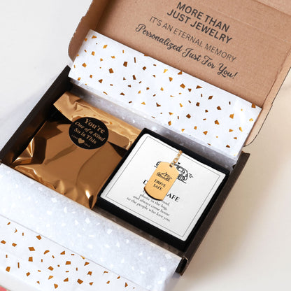 Drive Safe keychain gift packaging