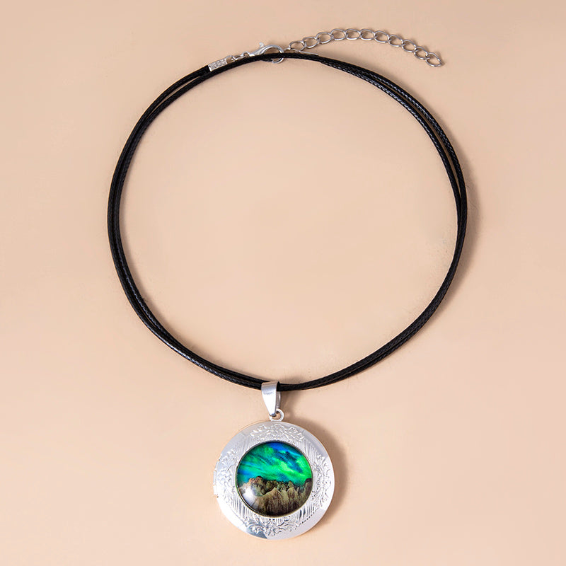 Photo locket open with photo